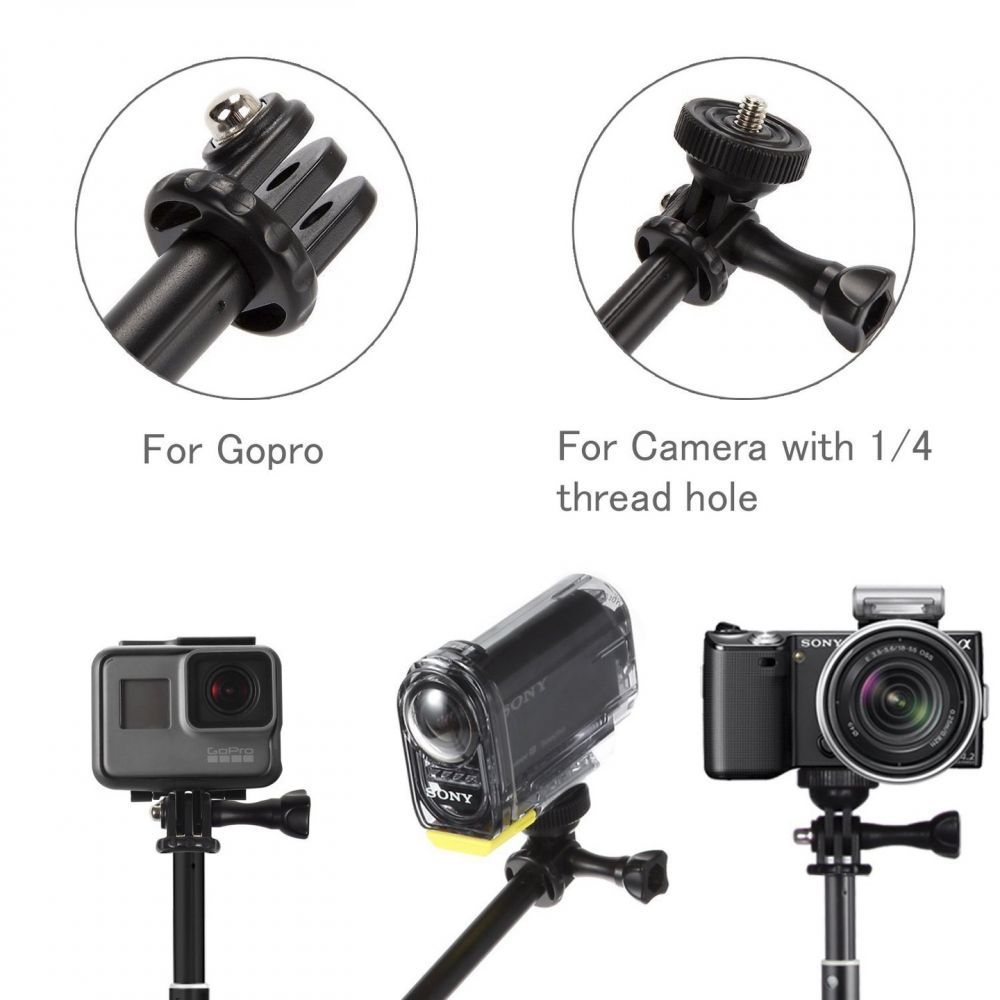 Tech-Protect Tech-Protect GoPro Hero Monopad & Selife Stick Svart - Teknikhallen.se