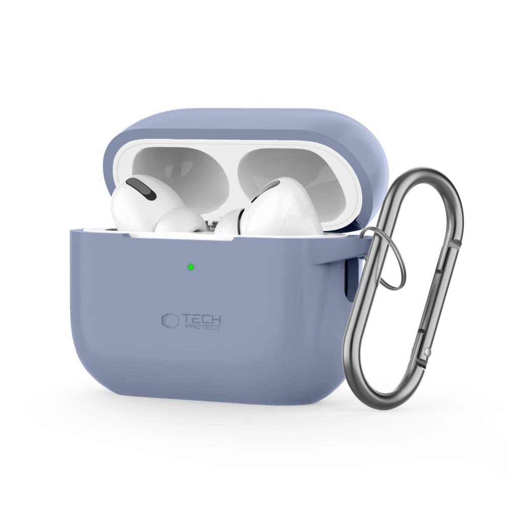 Tech-Protect Tech-Protect AirPods Pro 1 / 2 Skal Silikon Hook Baby Blue - Teknikhallen.se