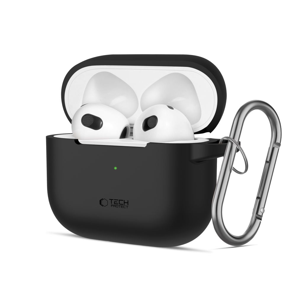 Tech-Protect Tech-Protect AirPods 3 Skal Silikon Hook Svart - Teknikhallen.se