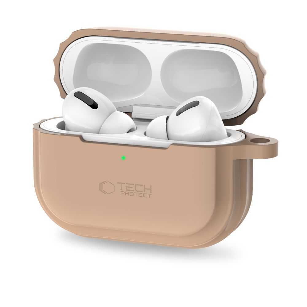 Tech-Protect Tech-Protect AirPods Pro 1/2 Skal Silikon Rope Caffe Latte - Teknikhallen.se