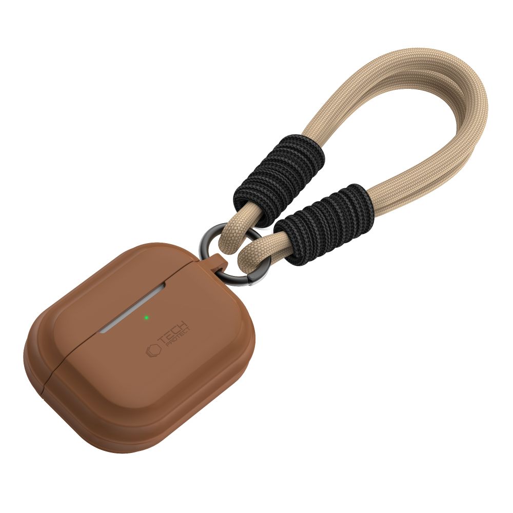 Tech-Protect Tech-Protect AirPods Pro 1/2 Skal Silikon Rope Chocolate Brown - Teknikhallen.se