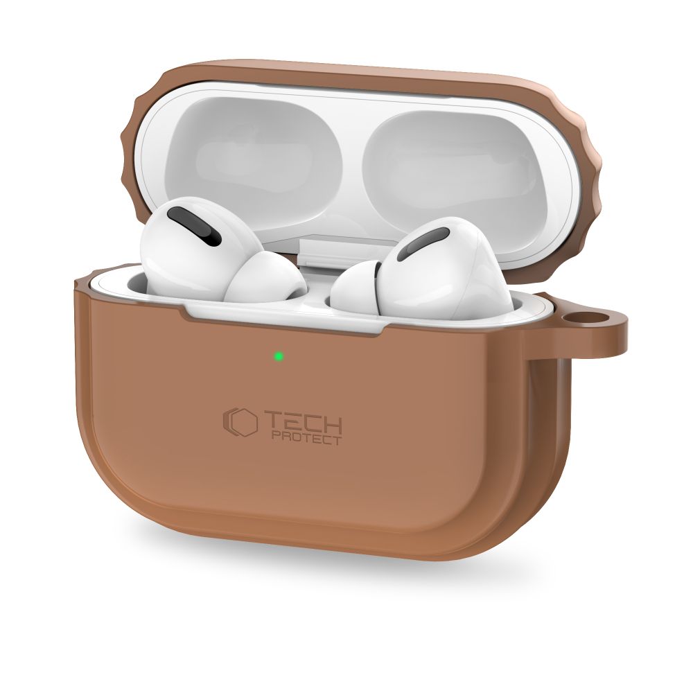 Tech-Protect Tech-Protect AirPods Pro 1/2 Skal Silikon Rope Chocolate Brown - Teknikhallen.se