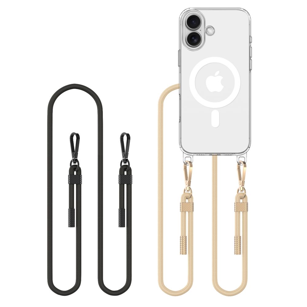 Tech-Protect Tech-Protect iPhone 16 Skal MagSafe FlexAir Chain Svart/Taupe - Teknikhallen.se