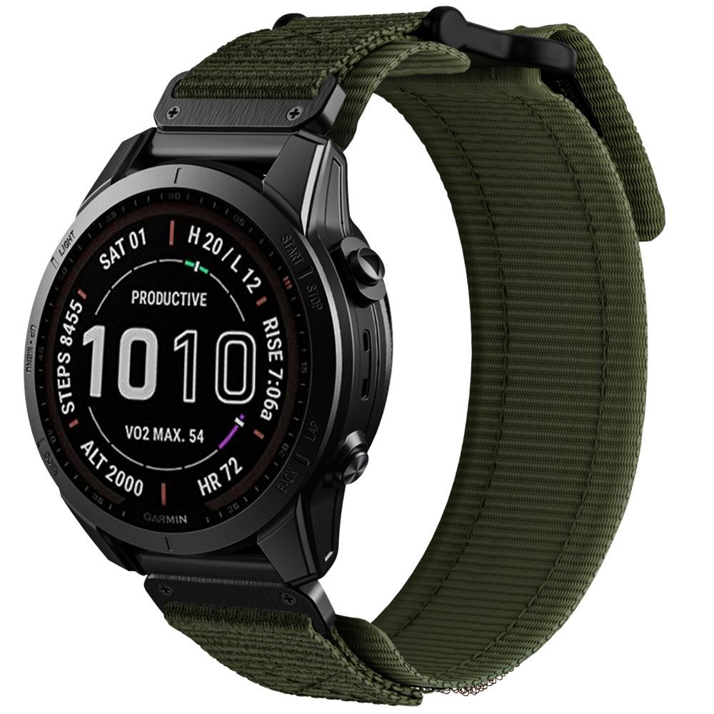 Tech-Protect Tech-Protect Garmin Fenix 26 mm Armband Scout Pro Military Green - Teknikhallen.se