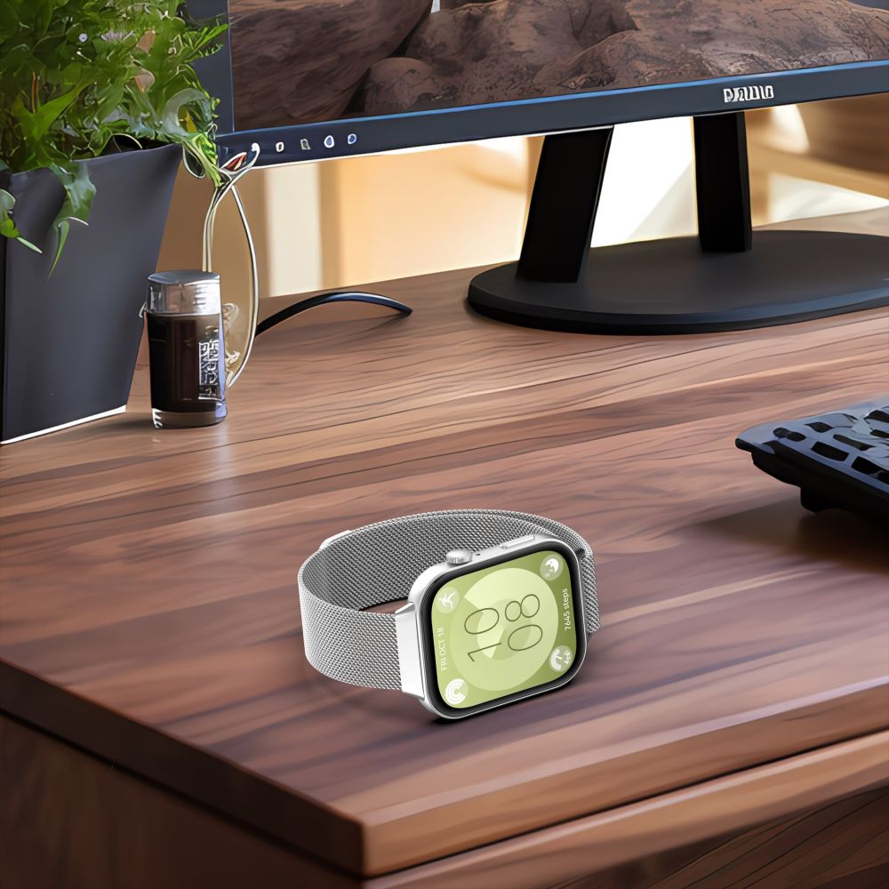 Tech-Protect Tech-Protect Huawei Watch Fit 3 Armband MilaneseBand Silver - Teknikhallen.se