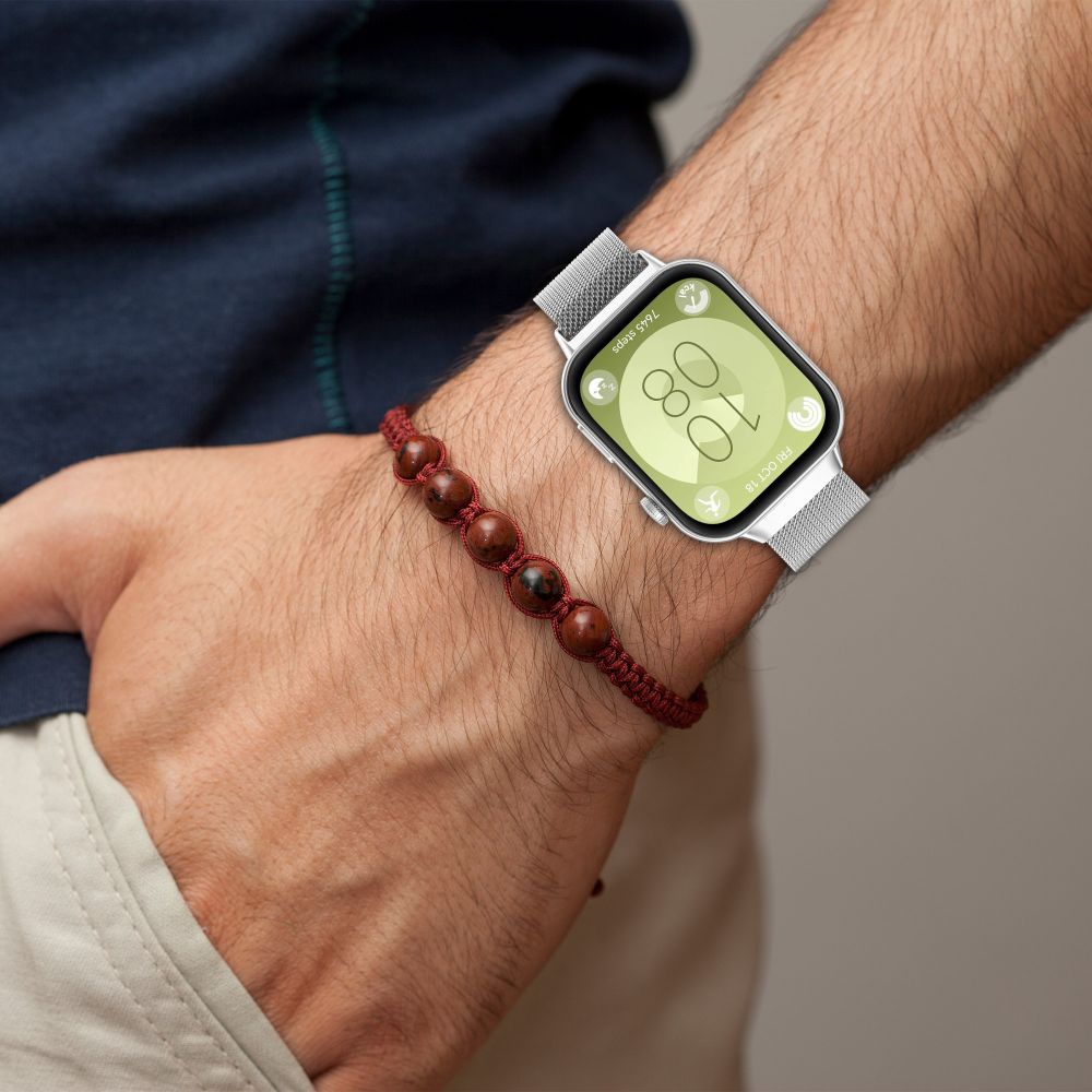 Tech-Protect Tech-Protect Huawei Watch Fit 3 Armband MilaneseBand Silver - Teknikhallen.se