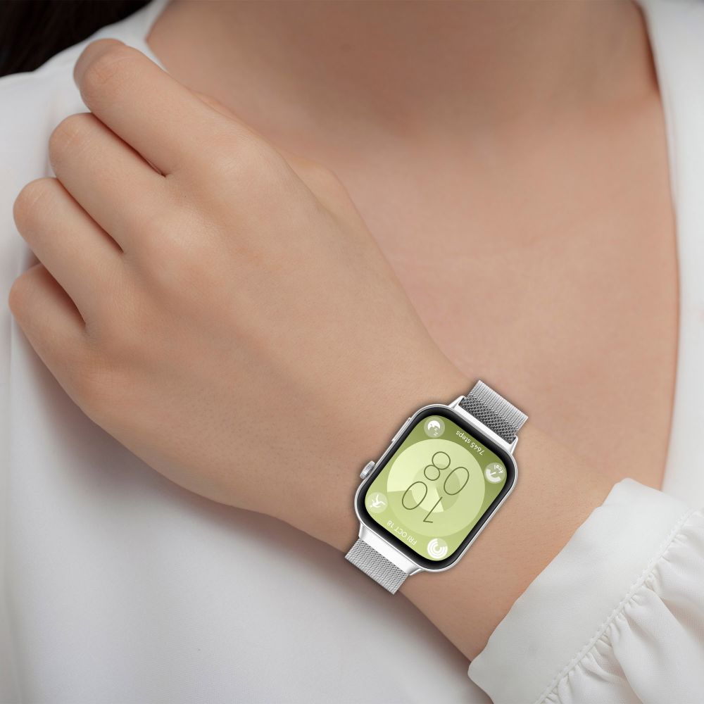 Tech-Protect Tech-Protect Huawei Watch Fit 3 Armband MilaneseBand Silver - Teknikhallen.se
