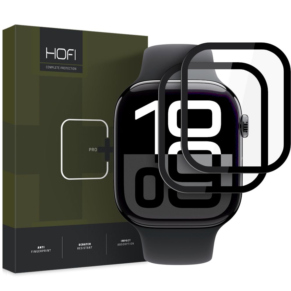 HOFI HOFI Apple Watch 10 46 mm 2-PACK Skärmskydd Pro+ Hybrid Glas - Teknikhallen.se