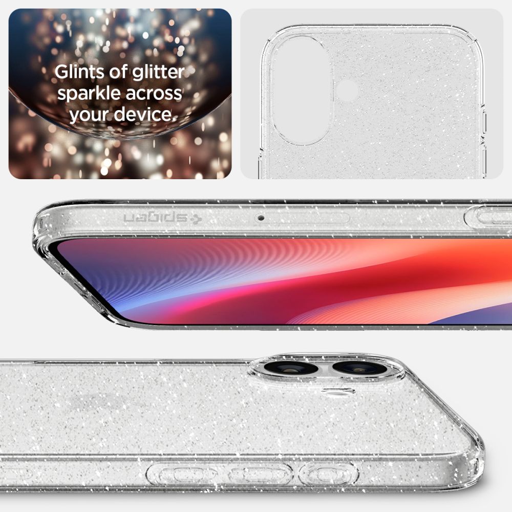 Spigen Spigen iPhone 16 Plus Skal Liquid Crystal Glitter - Teknikhallen.se