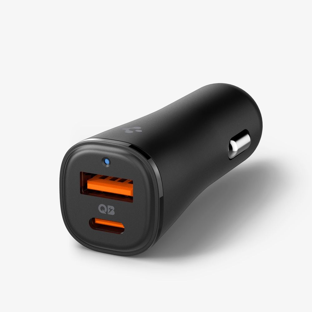 Spigen Spigen 50W Billaddare USB-C/USB-A ArcStation Svart - Teknikhallen.se