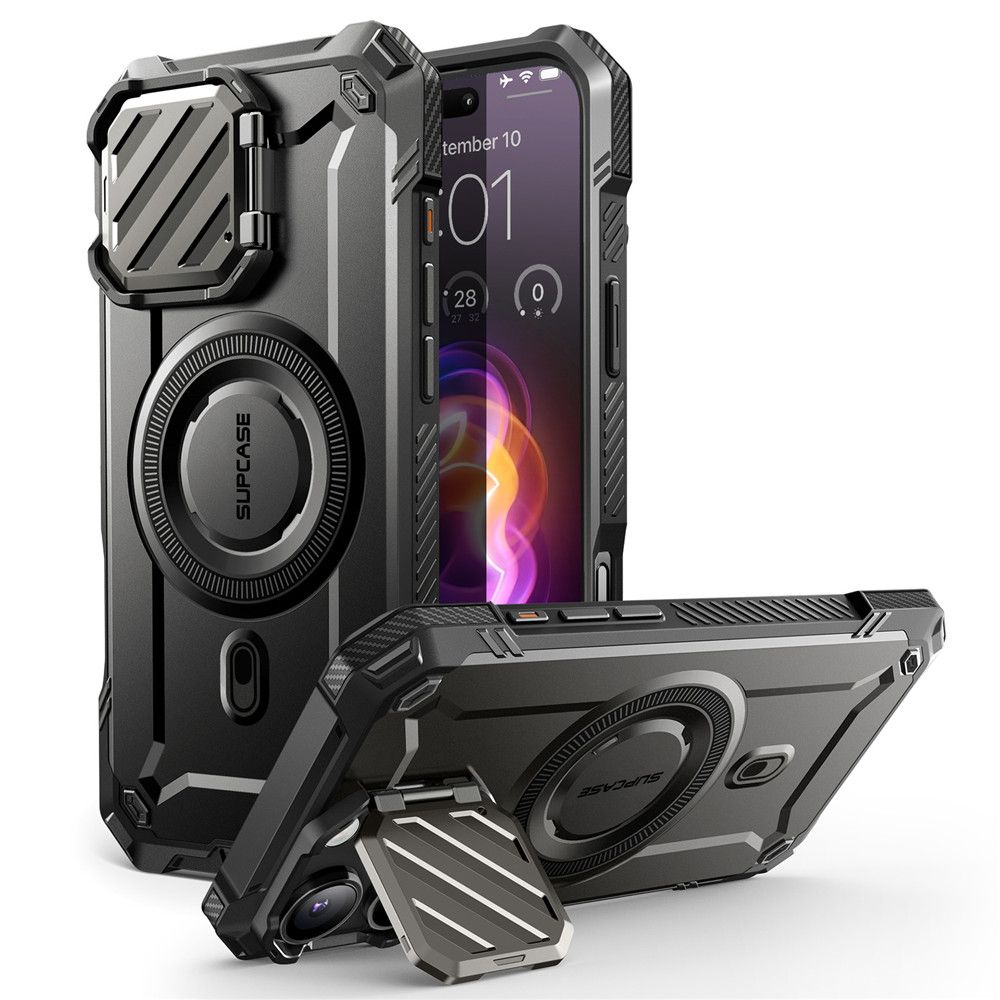 Supcase Supcase iPhone 16 Skal MagSafe Unicorn Beetle XT Svart - Teknikhallen.se