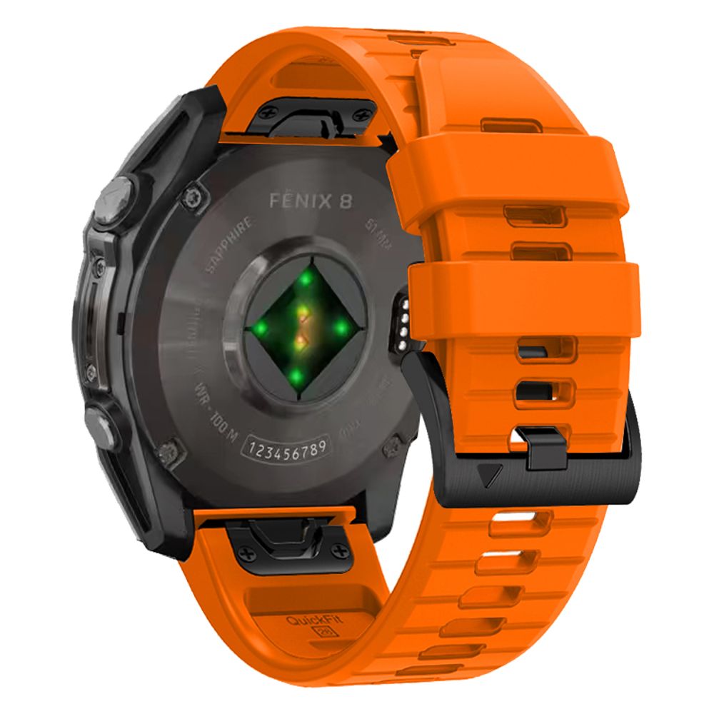 Tech-Protect Tech-Protect Garmin Fenix 5/6/6 Pro/7/8/E 47 mm Armband Silicone Line Orange - Teknikhallen.se