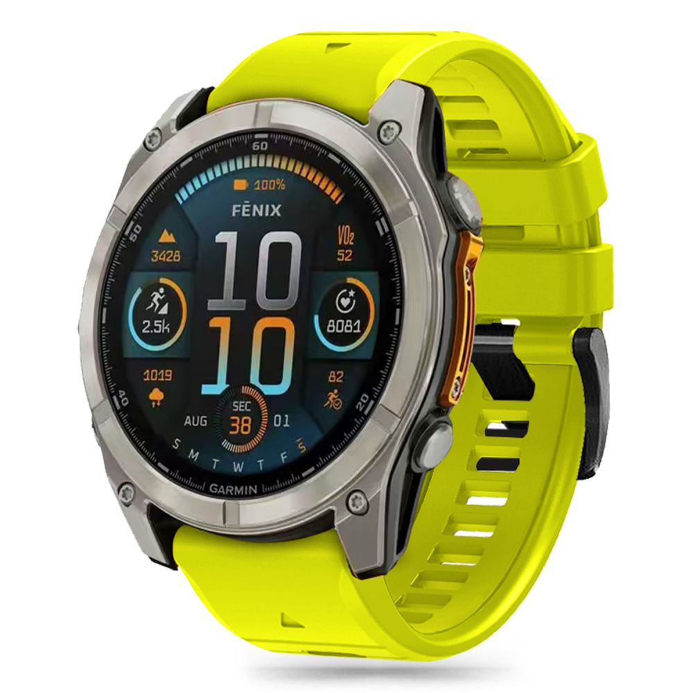 Tech-Protect Tech-Protect Garmin Fenix 5/6/6 Pro/7/8/E 47 mm Armband Silicone Line Lime - Teknikhallen.se