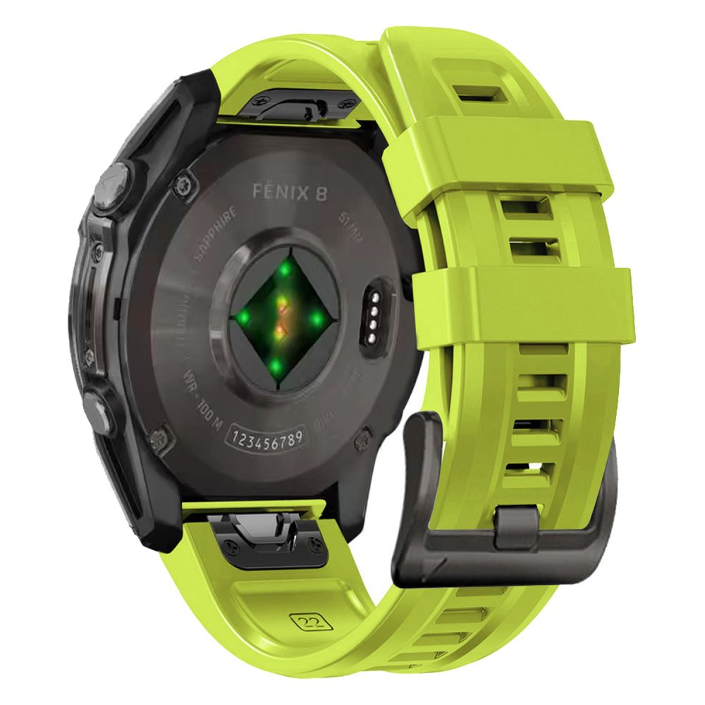 Tech-Protect Tech-Protect Garmin Fenix 5/6/6 Pro/7/8/E 47 mm Armband Silicone Lime - Teknikhallen.se