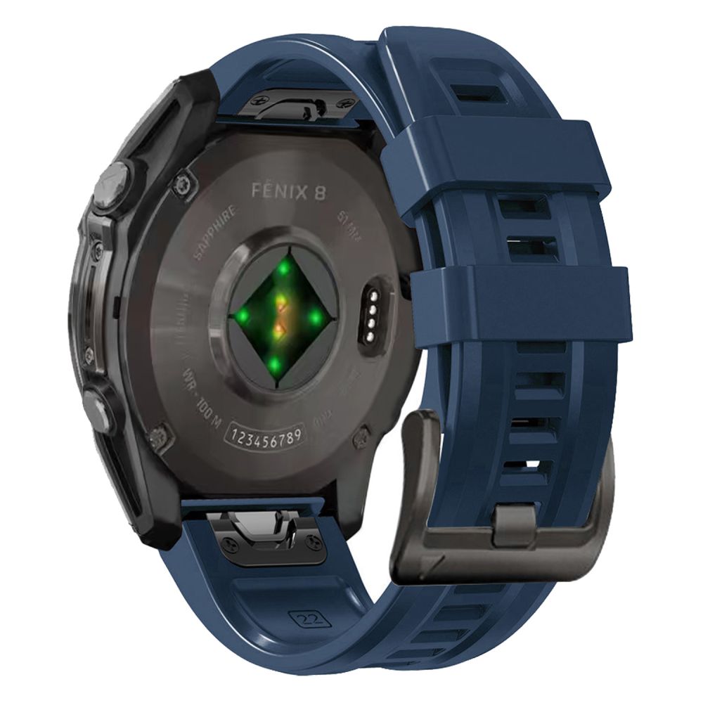 Tech-Protect Tech-Protect Garmin Fenix 5/6/6 Pro/7/8/E 47 mm Armband Silicone Navy Blue - Teknikhallen.se