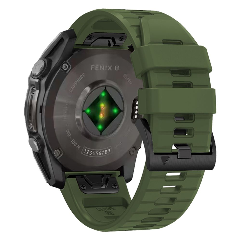 Tech-Protect Tech-Protect Garmin Fenix 51 mm Armband Silicone Line Militär Grön - Teknikhallen.se