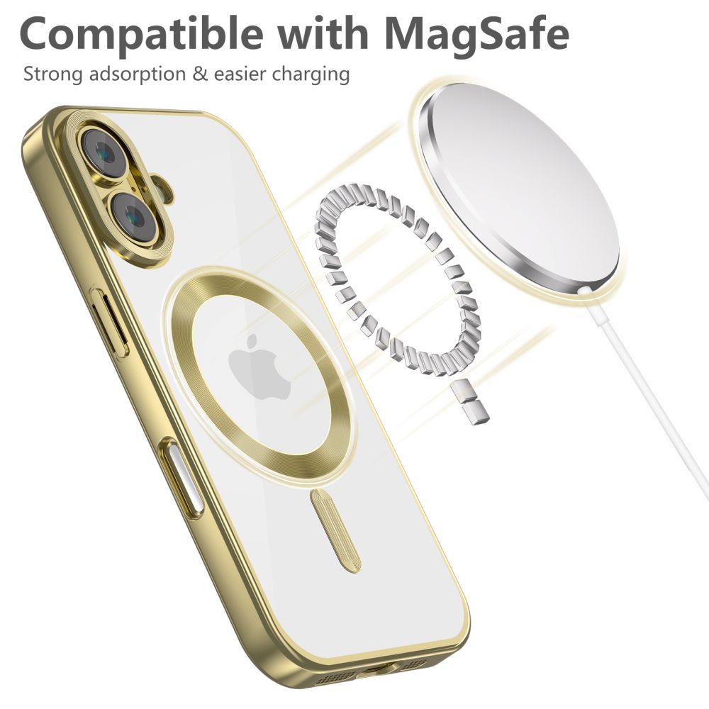 Tech-Protect Tech-Protect iPhone 16 Skal MagSafe MagFlex Satin Gold - Teknikhallen.se