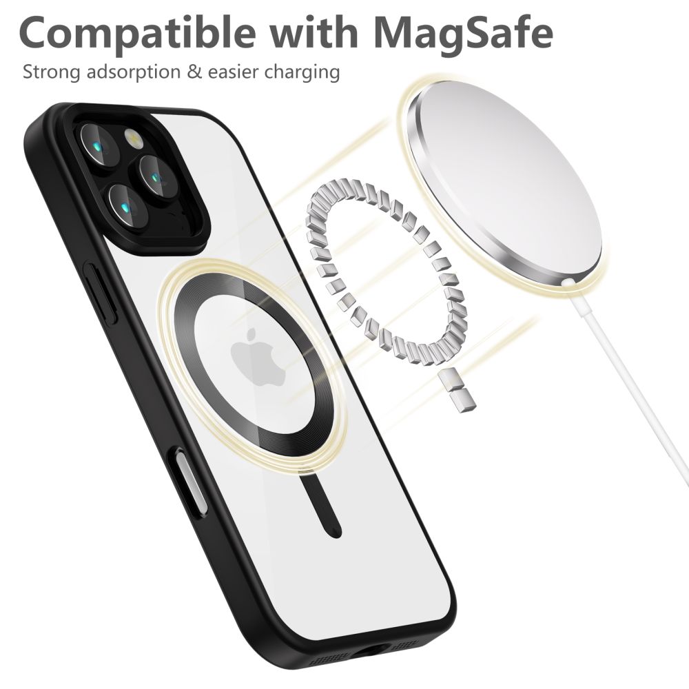 Tech-Protect Tech-Protect iPhone 16 Pro Skal MagSafe MagFlex Satin Svart - Teknikhallen.se