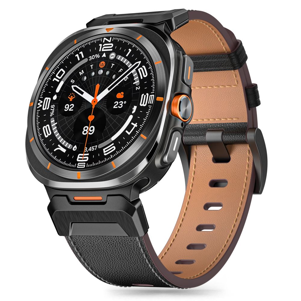 Tech-Protect Tech-Protect Galaxy Watch Ultra 47 mm Läder Armband Delta Pro Svart - Teknikhallen.se