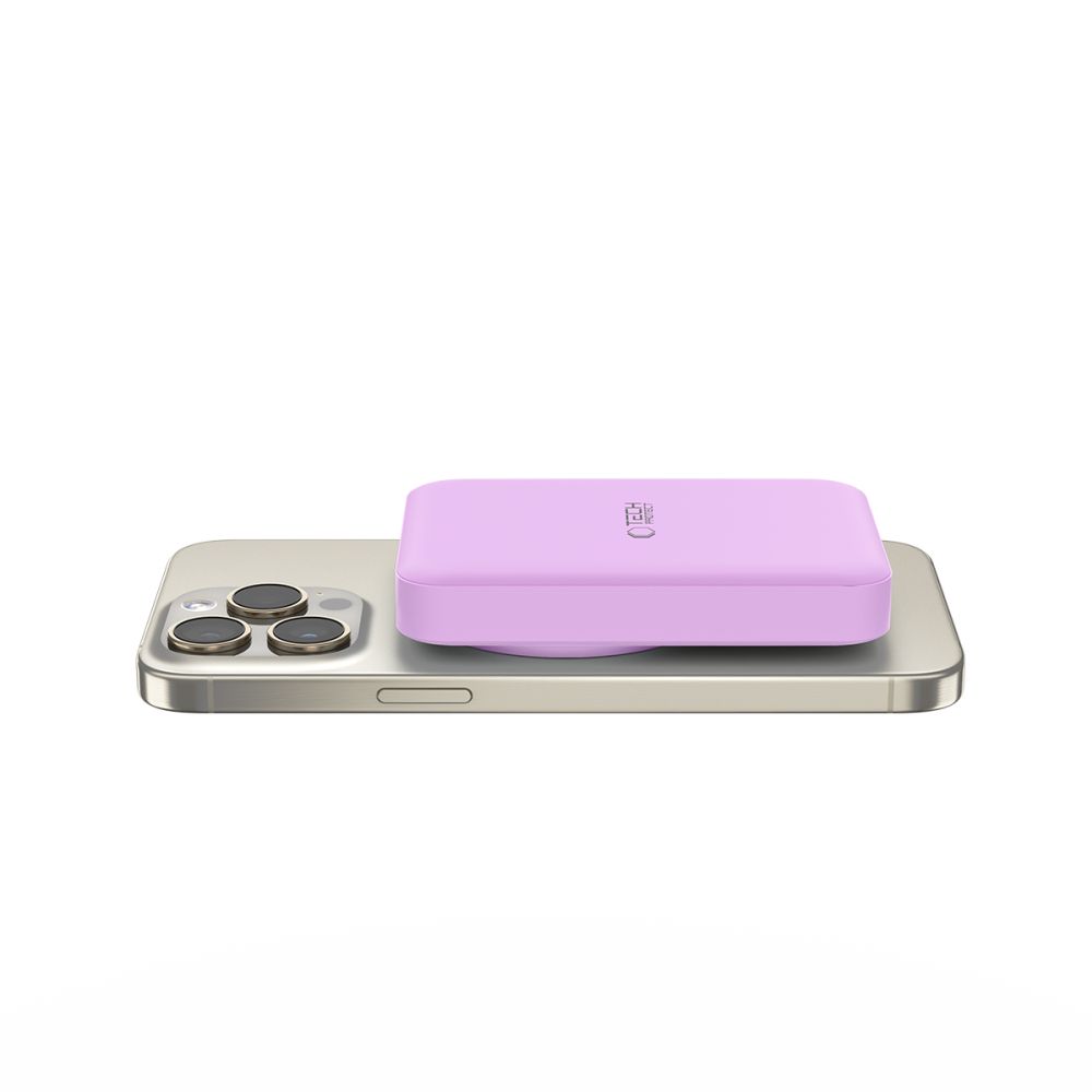 Tech-Protect Tech-Protect 10000 mAh MagSafe Powerbank LifeMag Lila - Teknikhallen.se