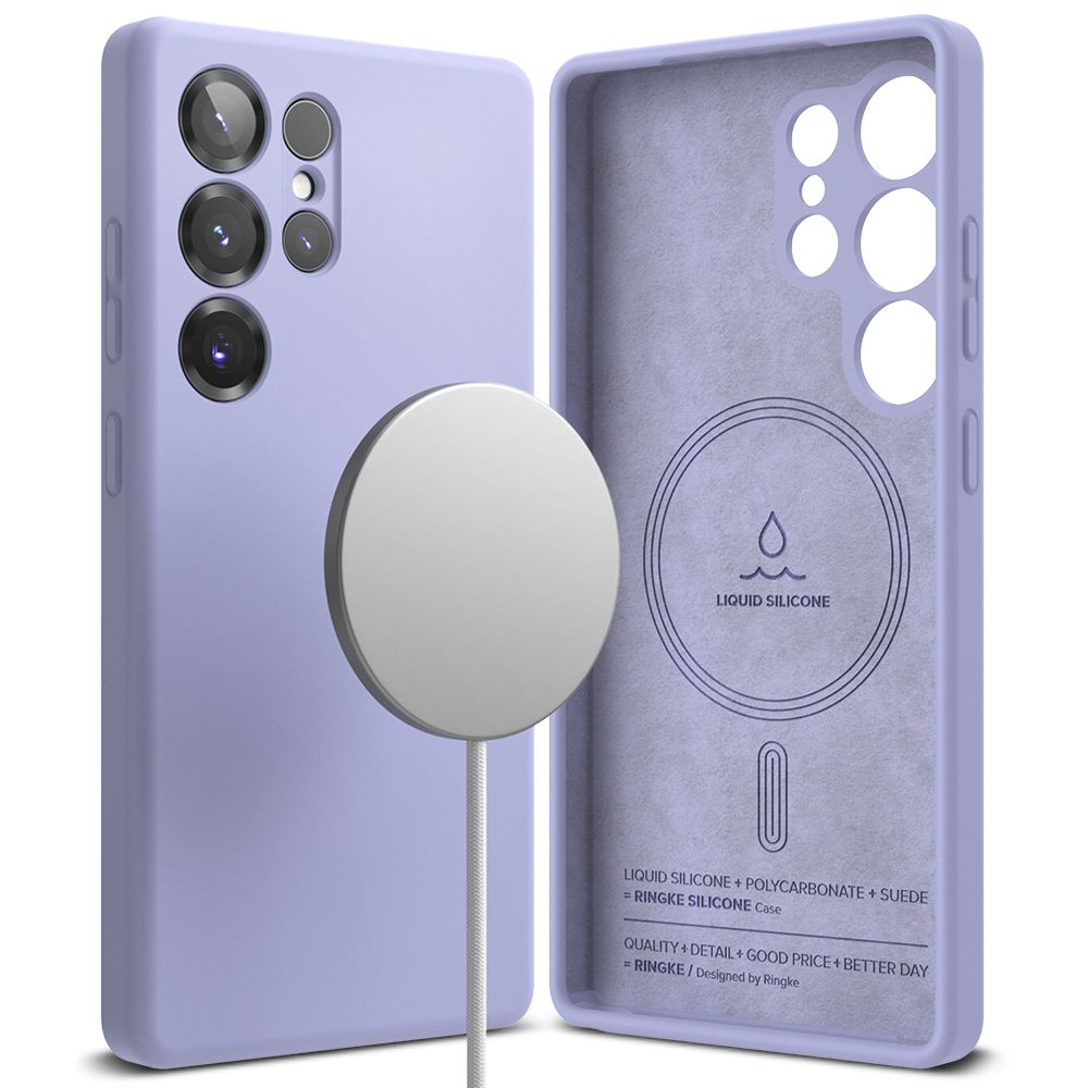 Ringke Ringke Galaxy S25 Ultra Skal MagSafe Silicone Lavender - Teknikhallen.se