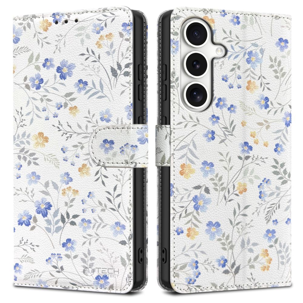 Tech-Protect Tech-Protect Galaxy S25 Fodral Läder Spring Flowers - Teknikhallen.se