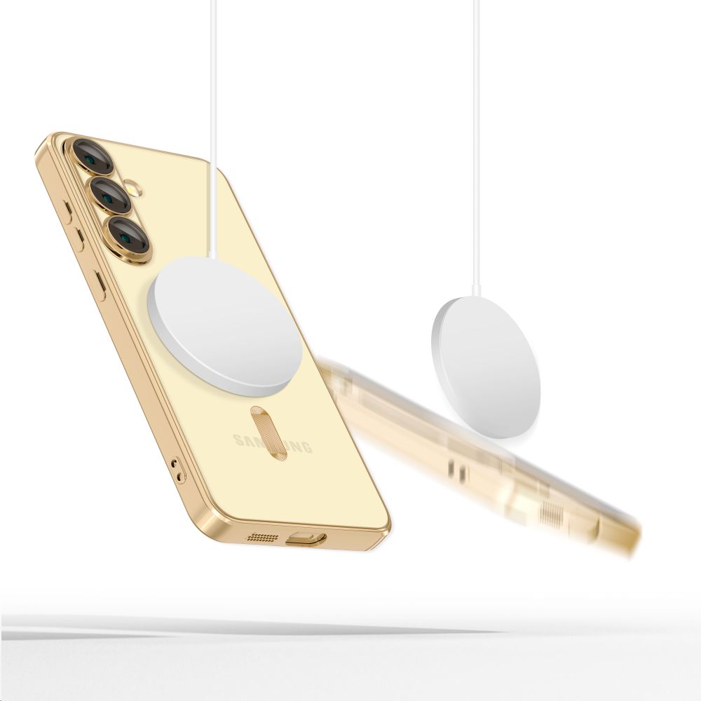 Tech-Protect Tech-Protect Galaxy S25 Plus Skal MagSafe MagFlex Shiny Gold - Teknikhallen.se