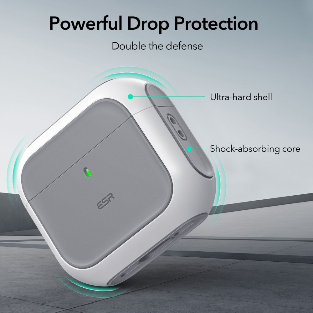 ESR ESR AirPods 4 Skal MagSafe Orbit HaloLock Vit - Teknikhallen.se