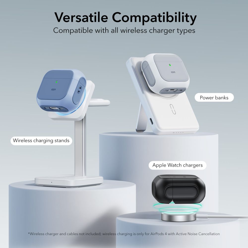 ESR ESR AirPods 4 Skal MagSafe Orbit HaloLock Vit - Teknikhallen.se