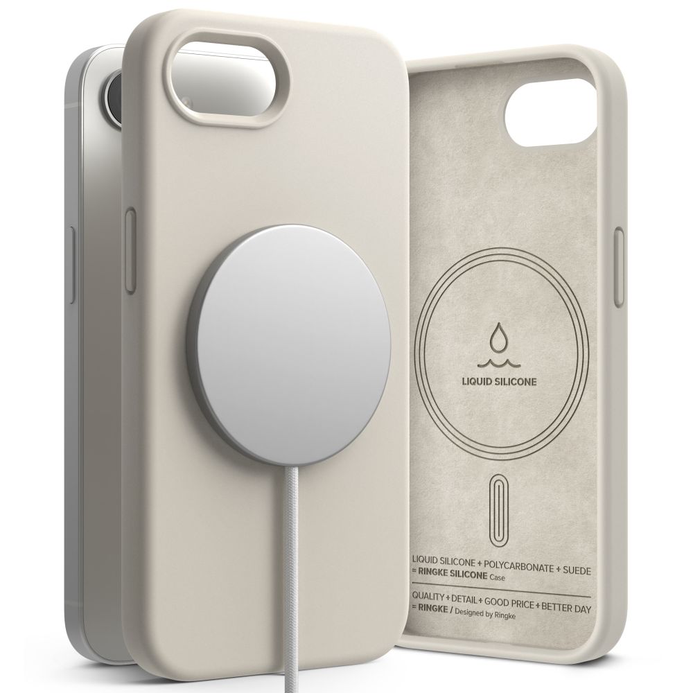 Ringke Ringke iPhone 16e Skal MagSafe Silikon Stone - Teknikhallen.se