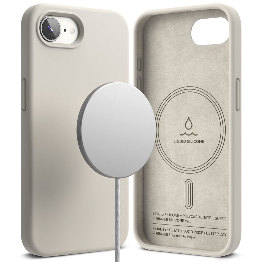 Ringke Ringke iPhone 16e Skal MagSafe Silikon Stone - Teknikhallen.se
