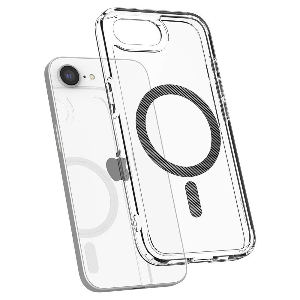Spigen Spigen iPhone 16e Skal MagSafe Mag Ultra Hybrid Carbon Fiber - Teknikhallen.se