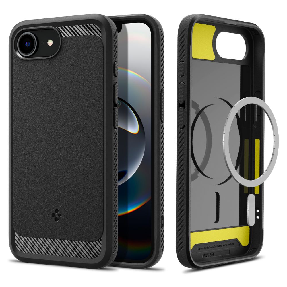 Spigen Spigen iPhone 16e Skal MagSafe Mag Rugged Armor Svart - Teknikhallen.se