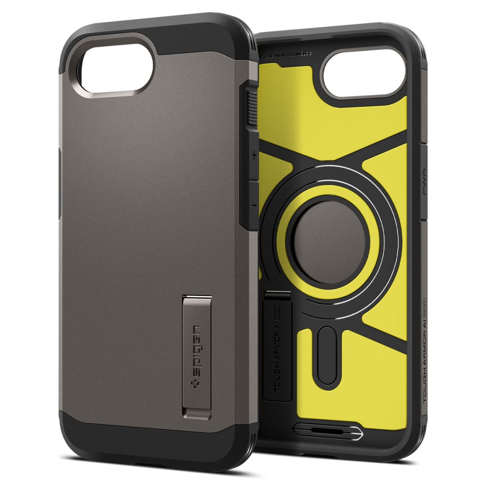 Spigen Spigen iPhone 16e Skal MagSafe Tough Armor Gunmetal - Teknikhallen.se