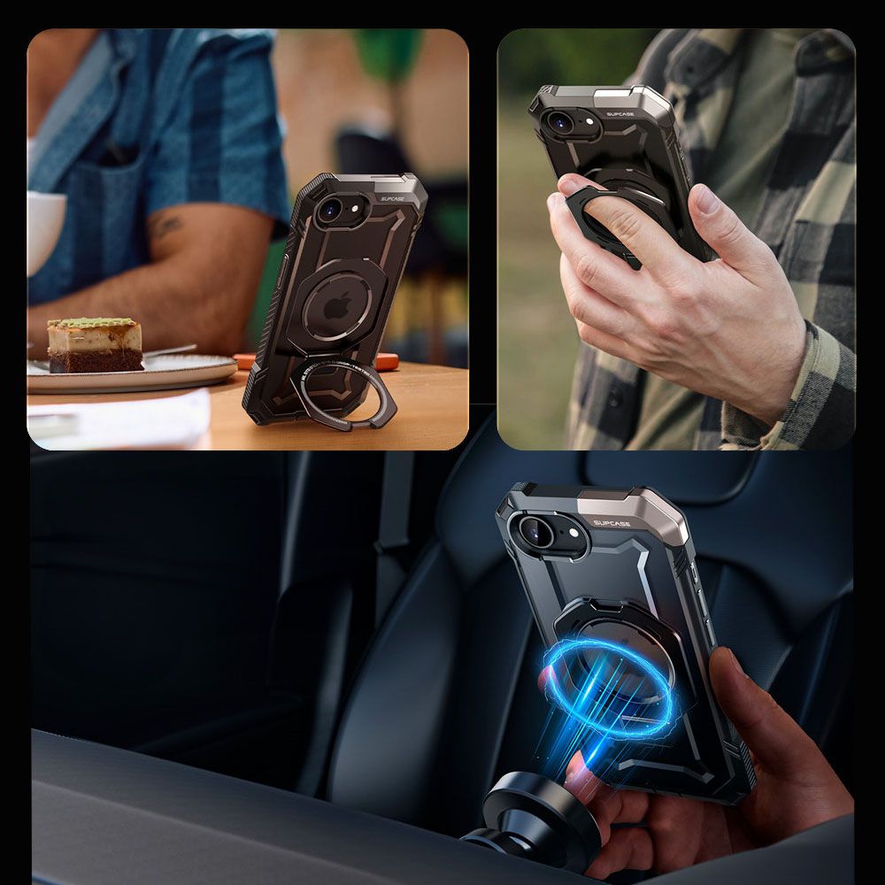 Supcase Supcase iPhone 16e Skal MagSafe UB Grip Svart - Teknikhallen.se