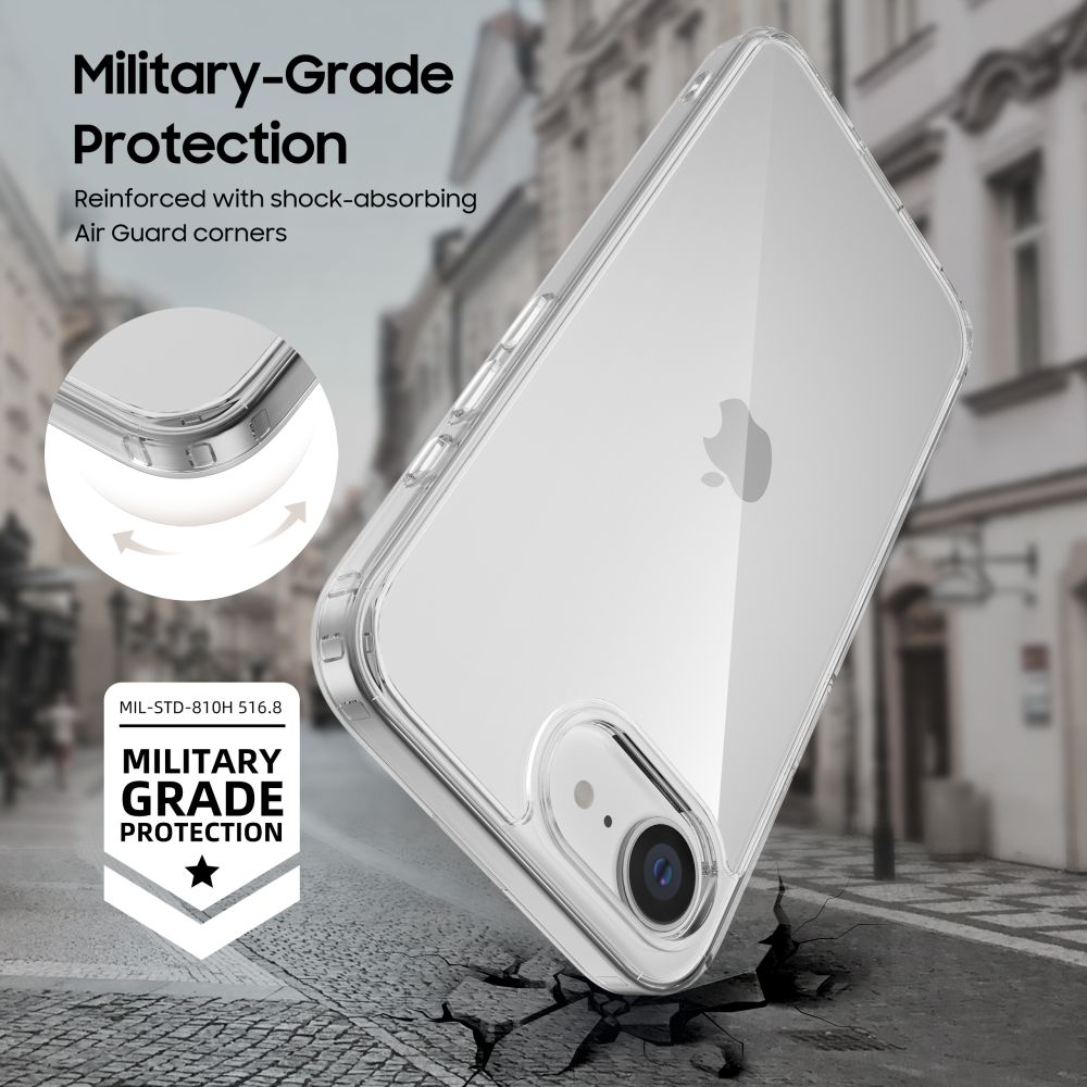 Tech-Protect Tech-Protect iPhone 16e Skal FlexAir Hybrid Transparent - Teknikhallen.se