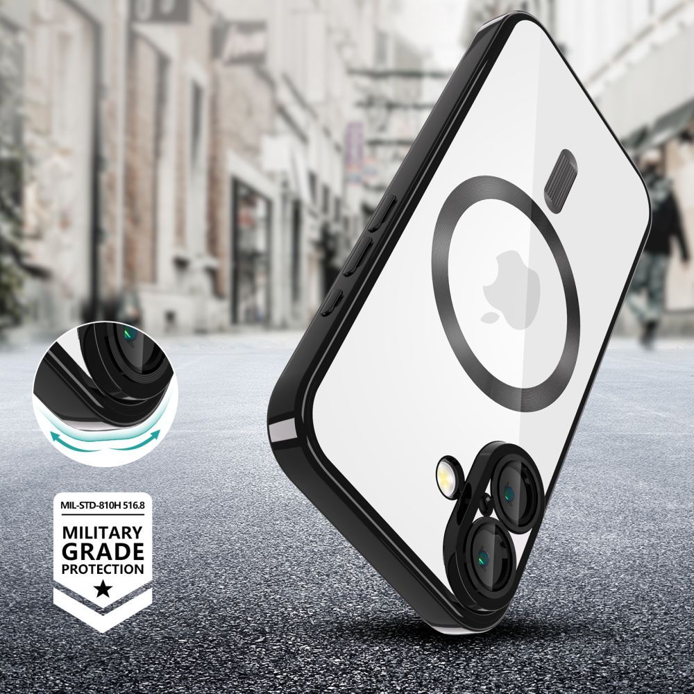 Tech-Protect Tech-Protect iPhone 16e Skal MagSafe MagFlex Shiny Black - Teknikhallen.se