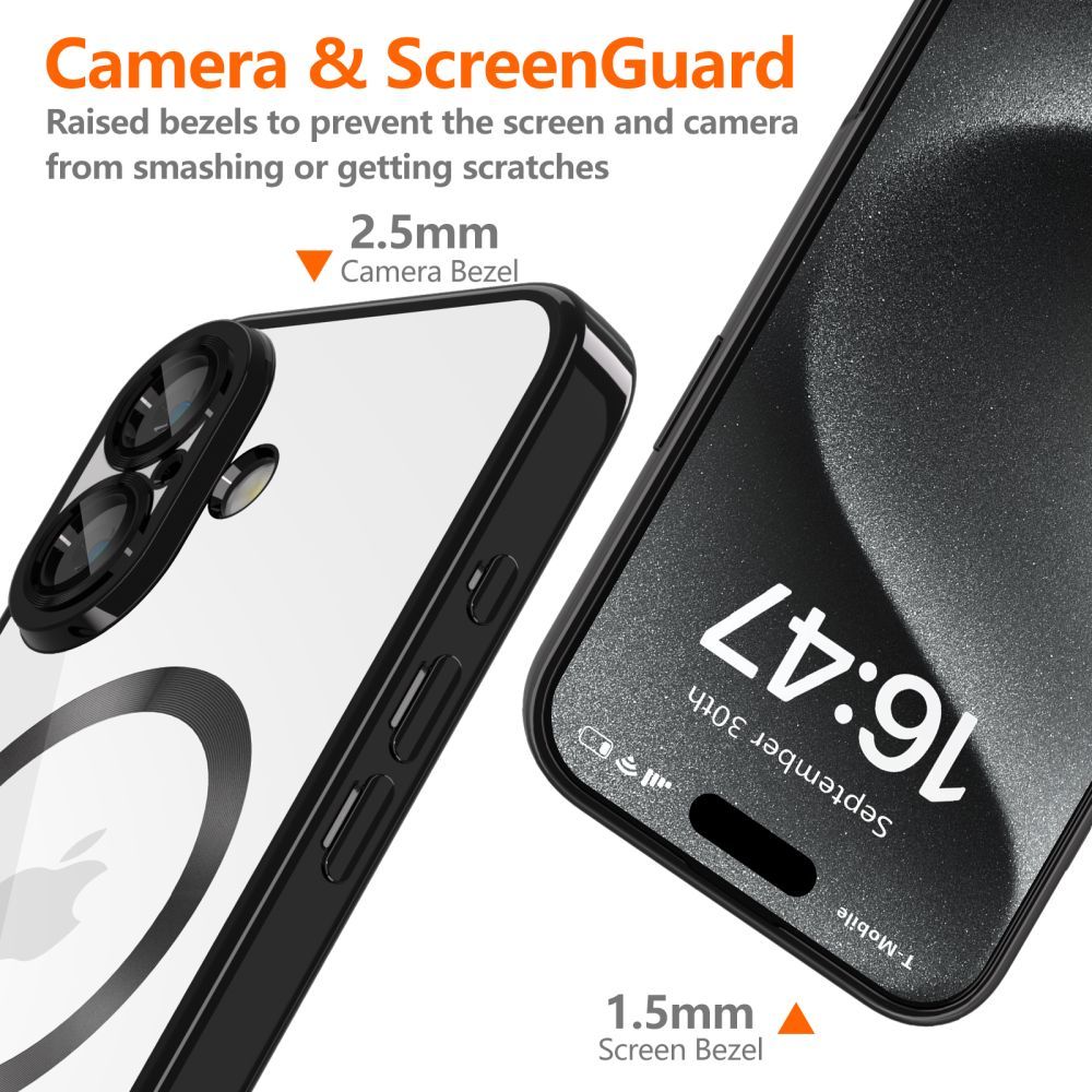 Tech-Protect Tech-Protect iPhone 16e Skal MagSafe MagFlex Shiny Black - Teknikhallen.se
