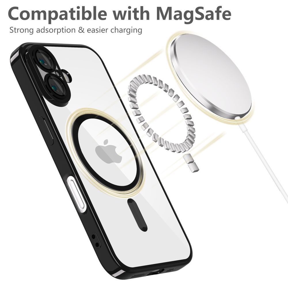 Tech-Protect Tech-Protect iPhone 16e Skal MagSafe MagFlex Shiny Black - Teknikhallen.se
