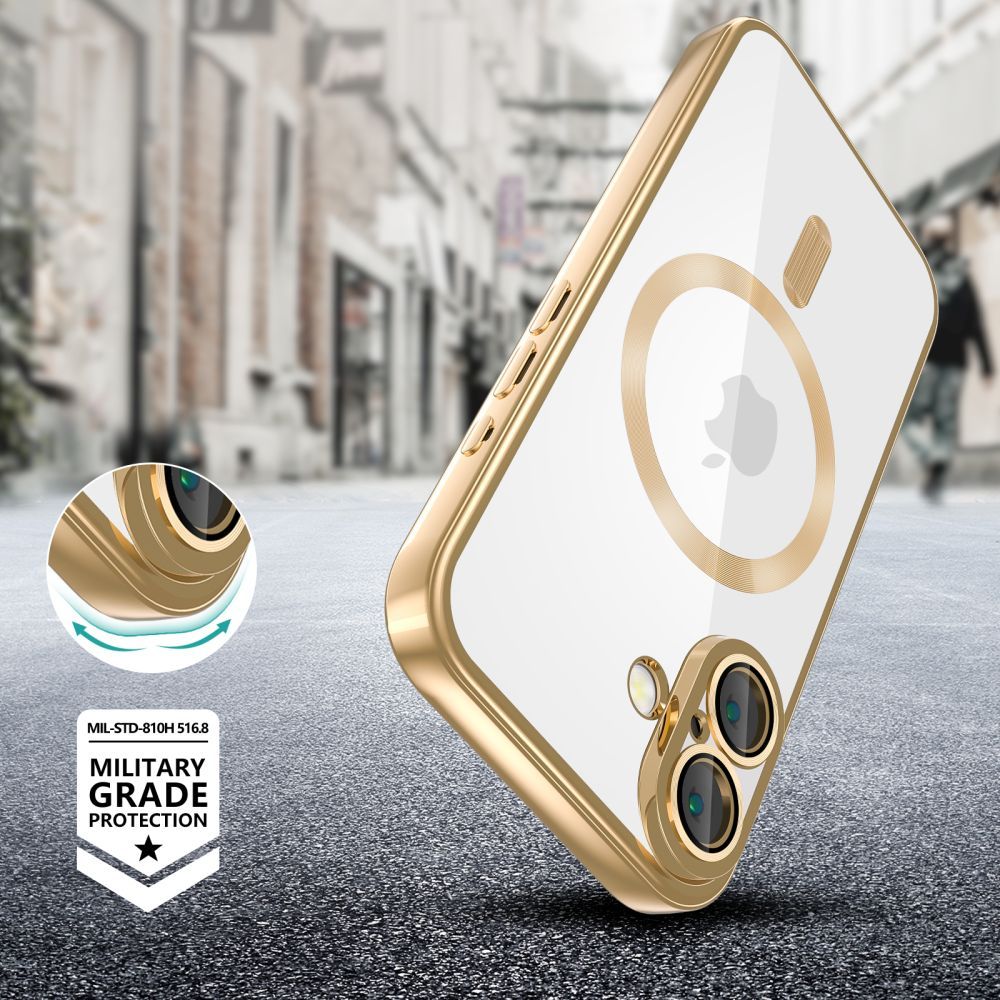 Tech-Protect Tech-Protect iPhone 16e Skal MagSafe MagFlex Shiny Gold - Teknikhallen.se