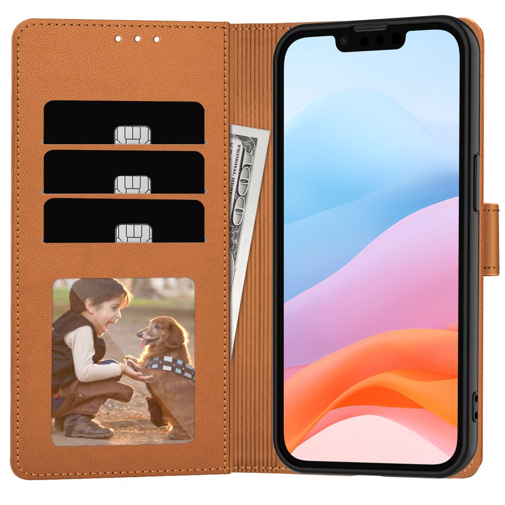Tech-Protect Tech-Protect iPhone 16e Fodral Läder Saddle Brown - Teknikhallen.se