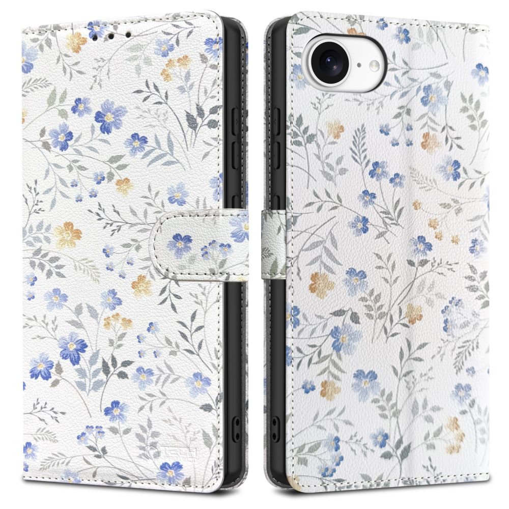 Tech-Protect Tech-Protect iPhone 16e Fodral Läder Spring Flowers - Teknikhallen.se