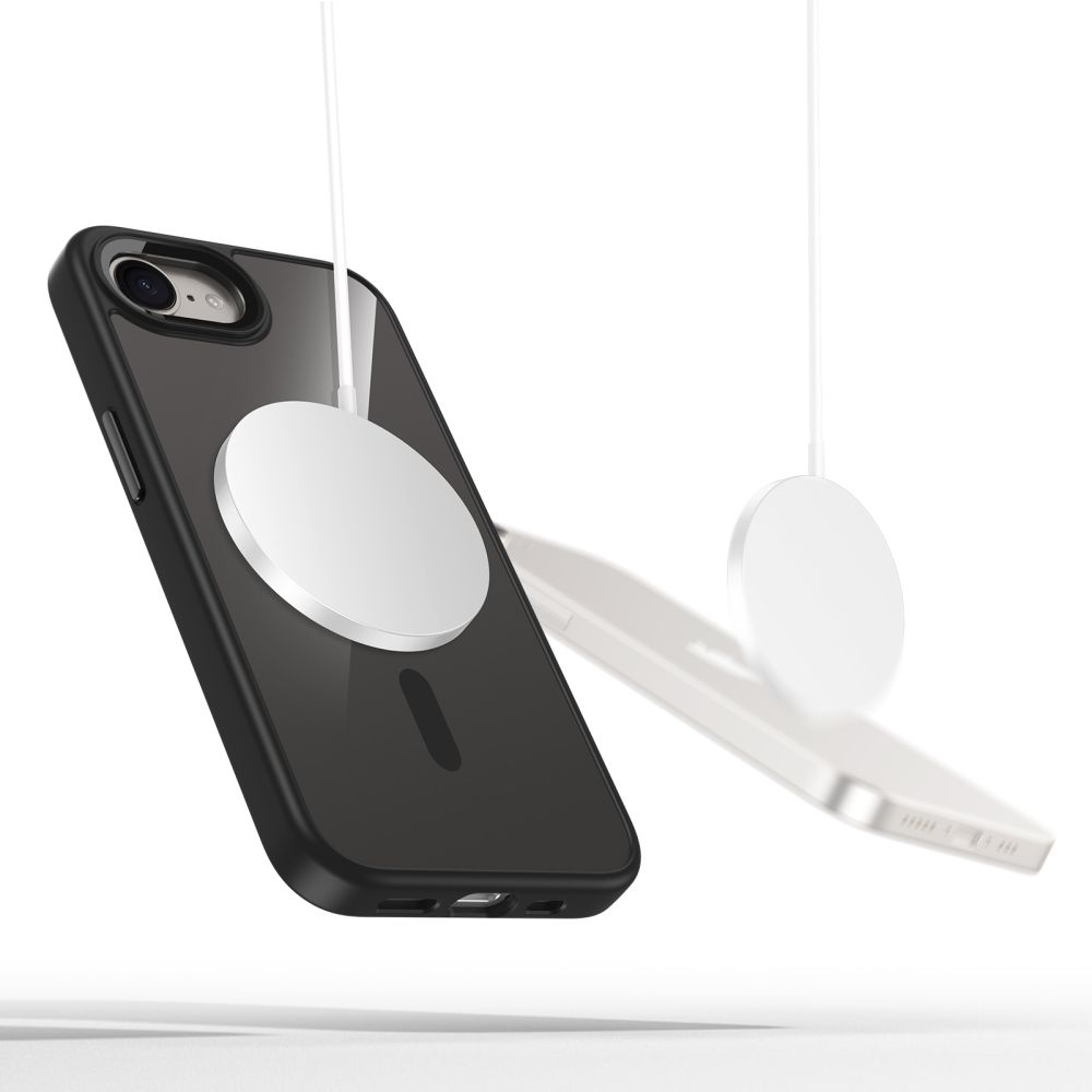 Tech-Protect Tech-Protect iPhone 16e Skal MagSafe MagMat Svart/Transparent - Teknikhallen.se