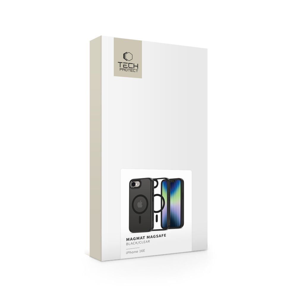 Tech-Protect Tech-Protect iPhone 16e Skal MagSafe MagMat Svart/Transparent - Teknikhallen.se