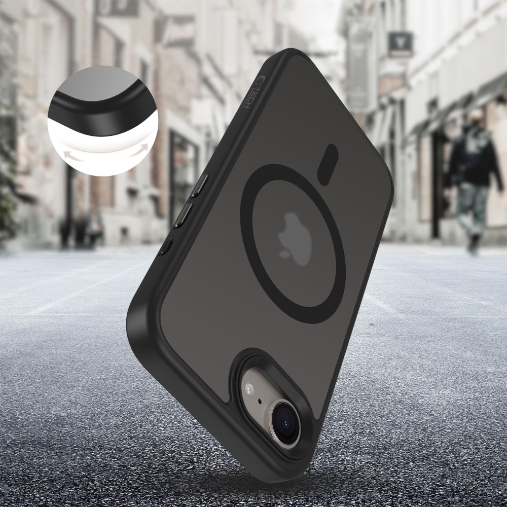 Tech-Protect Tech-Protect iPhone 16e Skal MagSafe MagMat Matt Svart - Teknikhallen.se