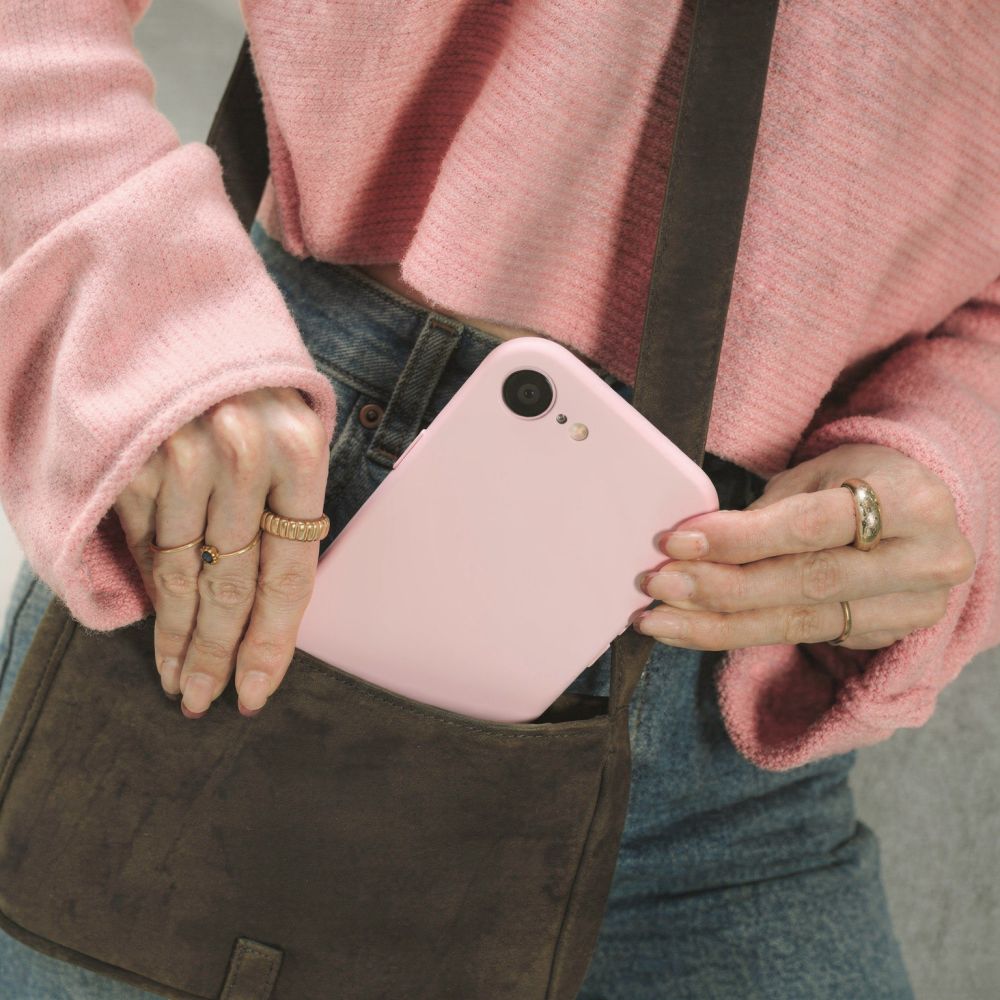 Tech-Protect Tech-Protect iPhone 16e Skal MagSafe Liquid Silicone Pink Pearl - Teknikhallen.se