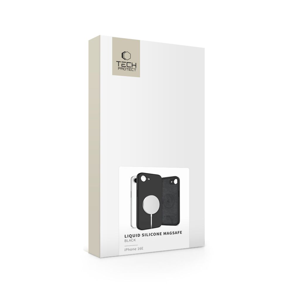 Tech-Protect Tech-Protect iPhone 16e Skal MagSafe Liquid Silicone Svart - Teknikhallen.se
