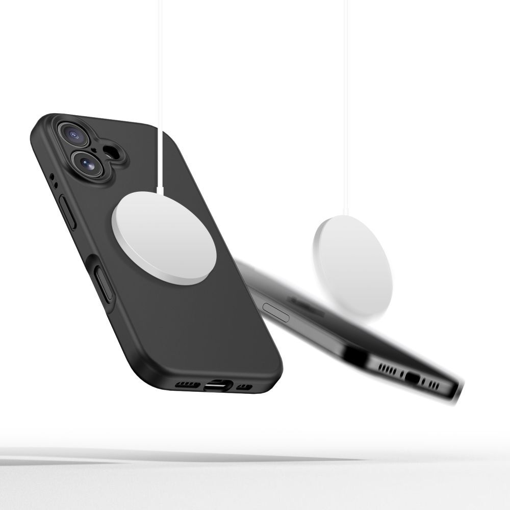 Tech-Protect Tech-Protect iPhone 16e Skal MagSafe Liquid Silicone Svart - Teknikhallen.se