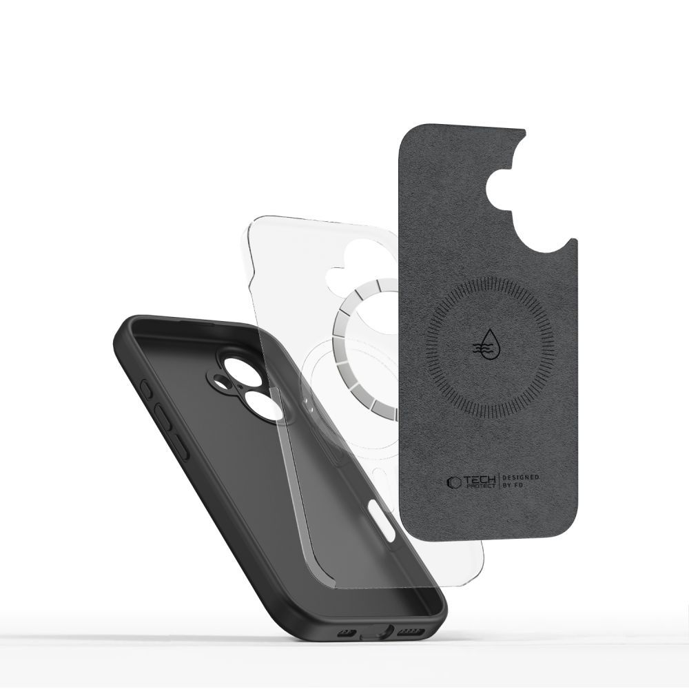 Tech-Protect Tech-Protect iPhone 16e Skal MagSafe Liquid Silicone Svart - Teknikhallen.se