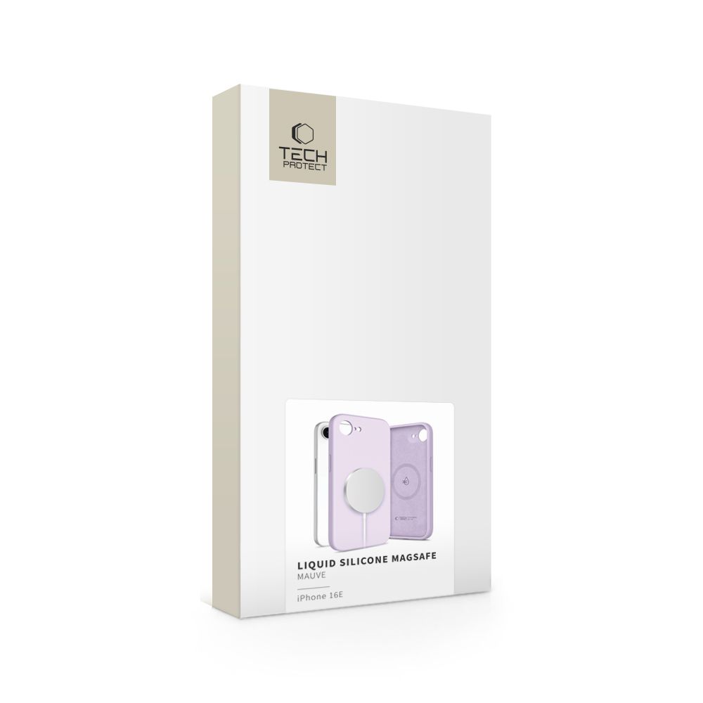 Tech-Protect Tech-Protect iPhone 16e Skal MagSafe Liquid Silicone Mauve - Teknikhallen.se